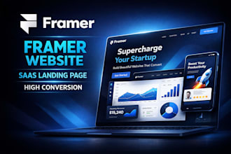 design a high converting framer website or saas landing page