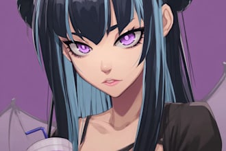 draw anime style fanart, ecchi and original characters