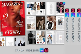 design newspaper, magazine layout, brochure, catalog, any canva, adobe indesign