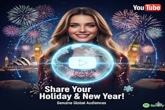 share your holiday or new year youtube video with genuine global audiences