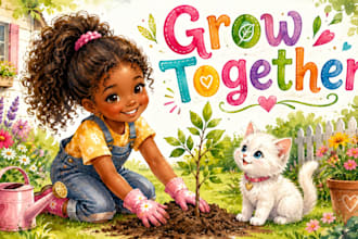 do children book illustration and story book cover