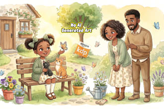 do children book illustration and story book cover