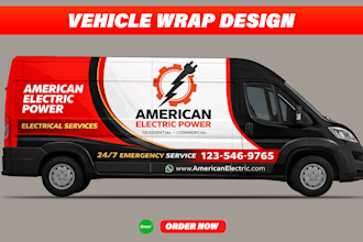 create van wrap design car wrap and bike wrap design for you