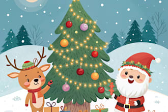 design christmas themed illustration for you