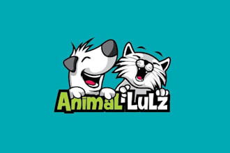 design traditional logo for animal humour website