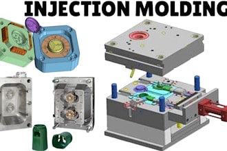 design plastic injection mold with dfm blow mold flows design analysis 3d cad