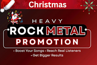 pitch your rock metal music promotion to over 1000 christmas playlist curators