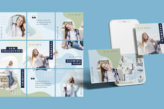 design fresh and beautiful instagram puzzle feed