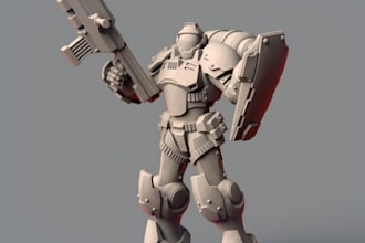 design custom sci fi miniature,army figurine,40k gaming characters, space marine