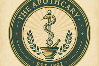 design a professional vintage pharmacy logo