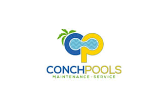 design swimming pool maintenance company logo
