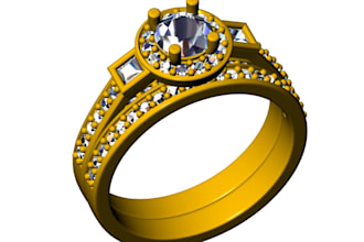 create profesional jewellery cad design using rhino or matrix