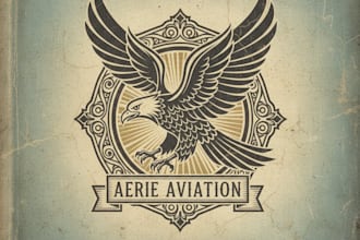 design a beautiful vintage bird logo with classic elegance