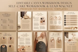 design professional canva ebook, journal, workbook formatting, pdf lead magnet
