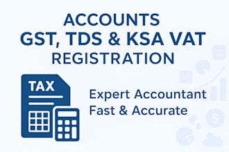 handle gst, tds, bookkeeping and indian compliance