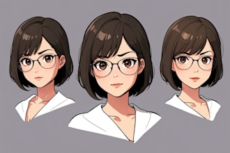 create simple cartoon portrait