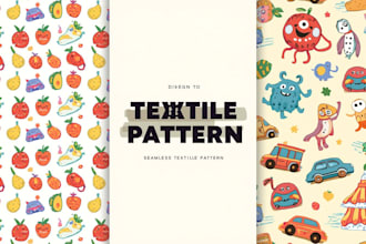 create seamless pattern design and fabric print