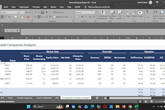dcf analysis for investors, company valuation and financial modeling