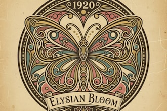 design a unique vintage butterfly logo for your brand