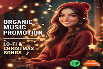 do organic spotify and soundcloud music promotion for lofi and christmas songs
