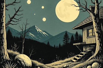 do linocut or woodcut illustrations