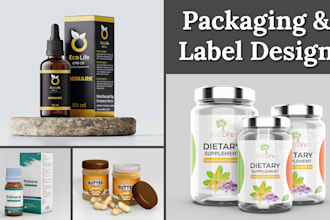 design creative product packaging, software box, and custom label design