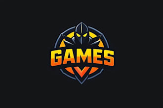 design a premium quality logo titled for games