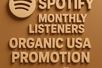 gain spotify monthly listeners with organic USA promotion