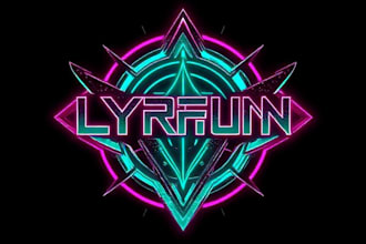 design typeface or typography cyberpunk, futuristic logo