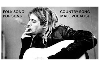 sing your country, pop, and rock song as a professional male vocalist