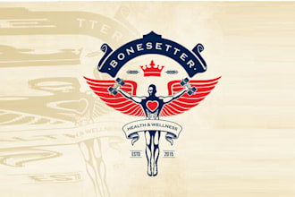 make greatest vintage logo for a sports chiropractic office