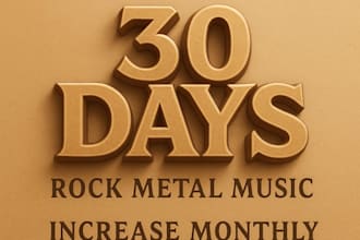 30 days organic christmas rock metal music promotion to increase monthly listene