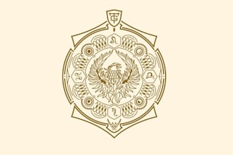 design family crest coat of arms heraldic family crest logo