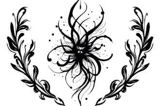 custom an abstract black tattoo design