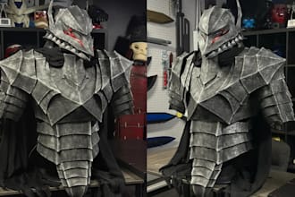 design wearable cosplay creation cosplay model anime cosplay armor 3d printing