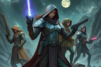 sci fi character illustration or sci fi character