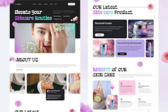 design beauty and cosmetics website, tanning website, spa website, saloon site