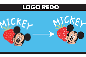 do vector tracing, logo redo cleanup, sketch redraw refresh update edit retrace