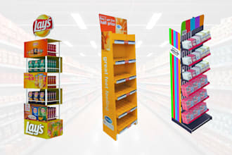 create eye catching fsdu retail stands and product rack designs