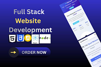 build or rebuild website development as full stack developer and website design