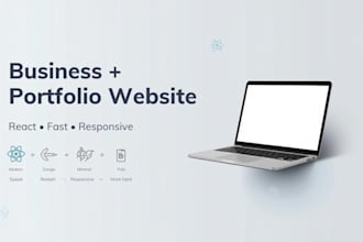 create a custom react business portfolio for you