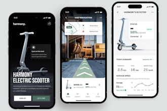 launch escooter app, electric scooter rental app, ride sharing app