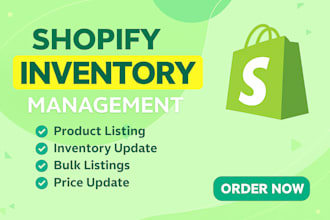manage shopify inventory product listing with product upload