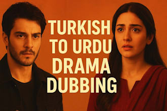 dub turkish dramas into urdu with multiple character voices