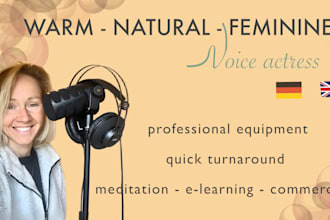 be your german and english voice and on camera talent