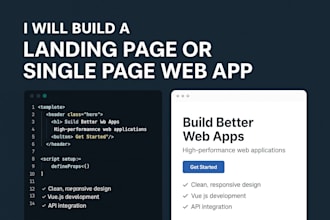 build a fast, modern single page or landing page web app