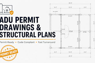 create adu permit drawings structural design construction drawing engineering