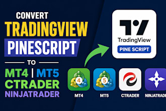 convert tradingview pinescript strategy to mt4, mt5, ctrader or ninjatrader bot