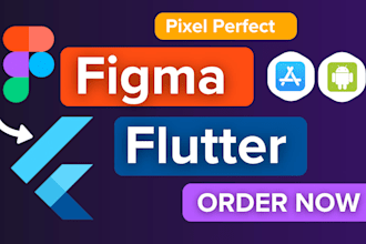 develop figma to flutter frontend ui design for android and ios mobile apps