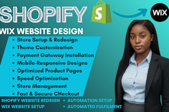 build shopify website wix store design wix redesign shopify website shopify SEO